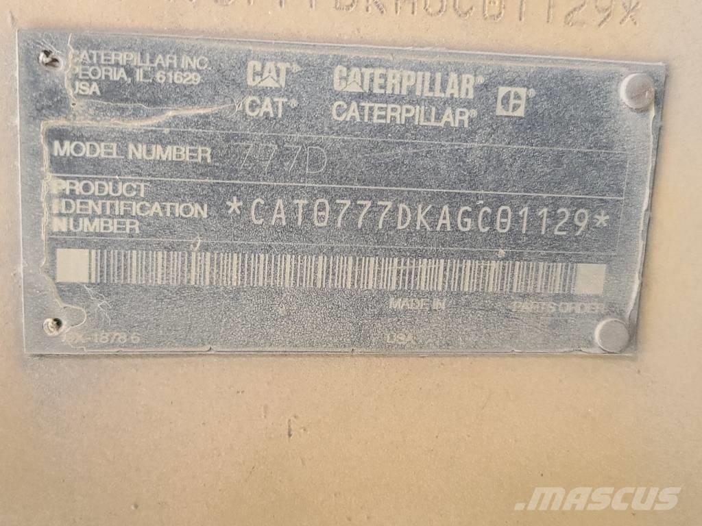 CAT 777 D Belden kirma kaya kamyonu