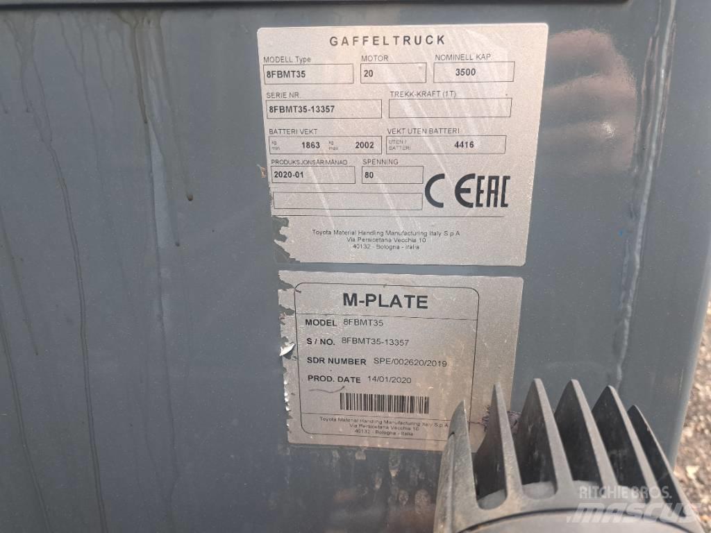 Toyota 8fbmt35 Elektrikli forkliftler