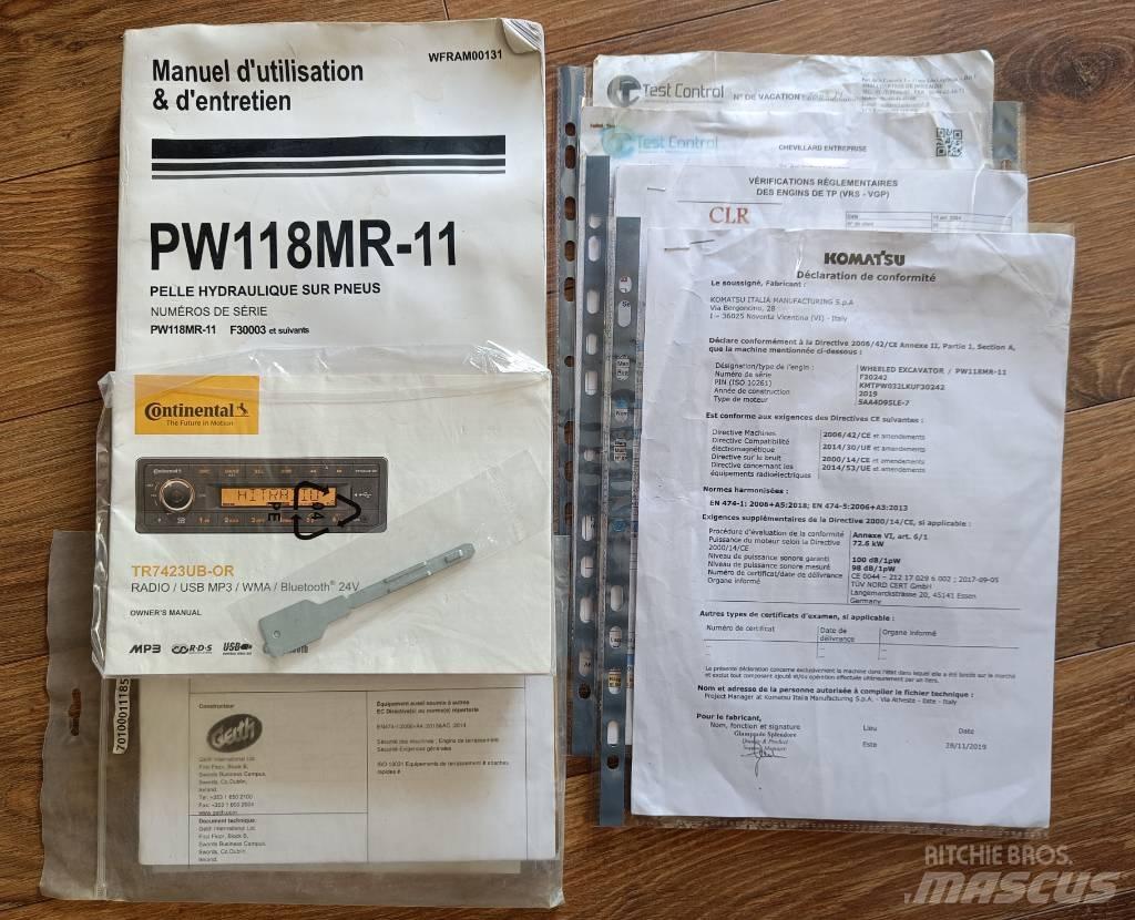 Komatsu PW118 MR-11 Lastik tekerli ekskavatörler