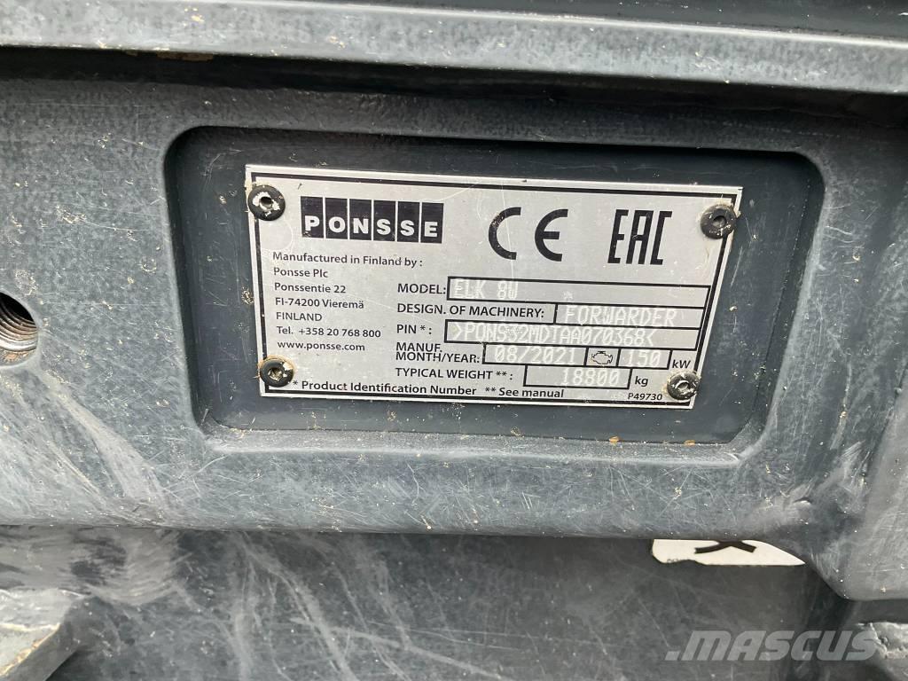 Ponsse ELK 8W Tomruk yükleyici traktörler