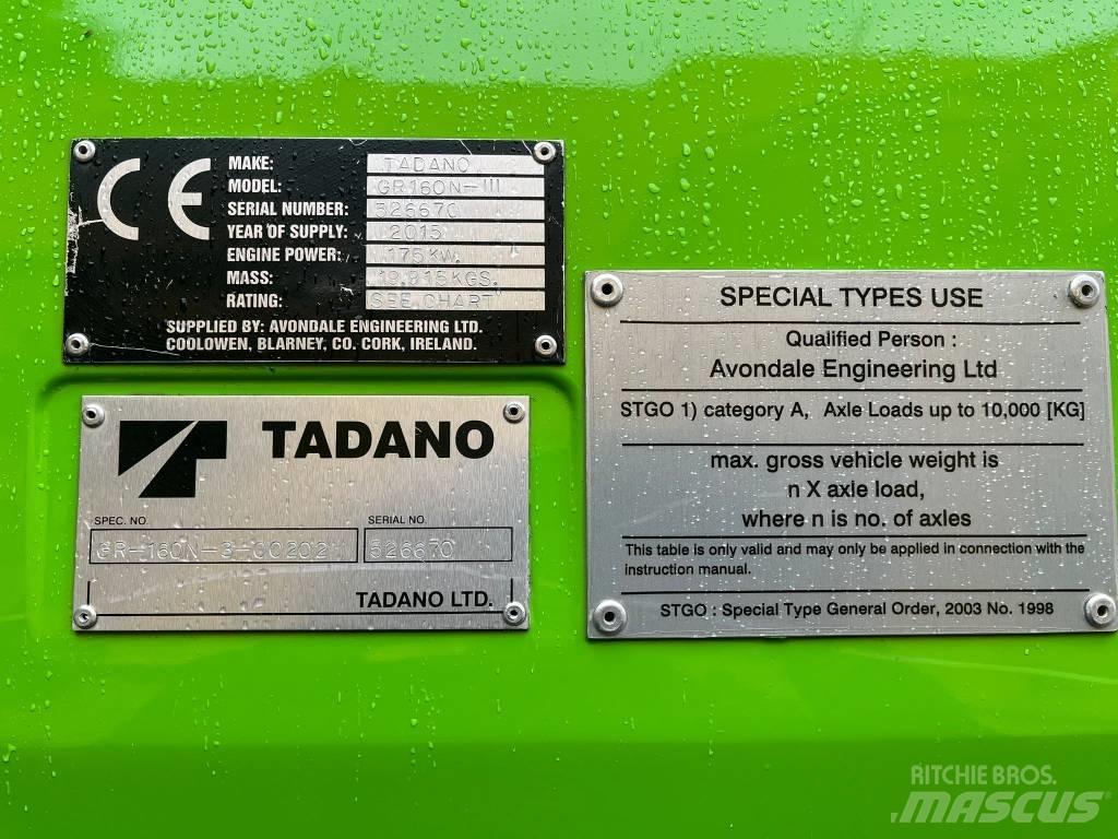 Tadano GR 160 n3 Arazi Tipi Vinçler (RT)