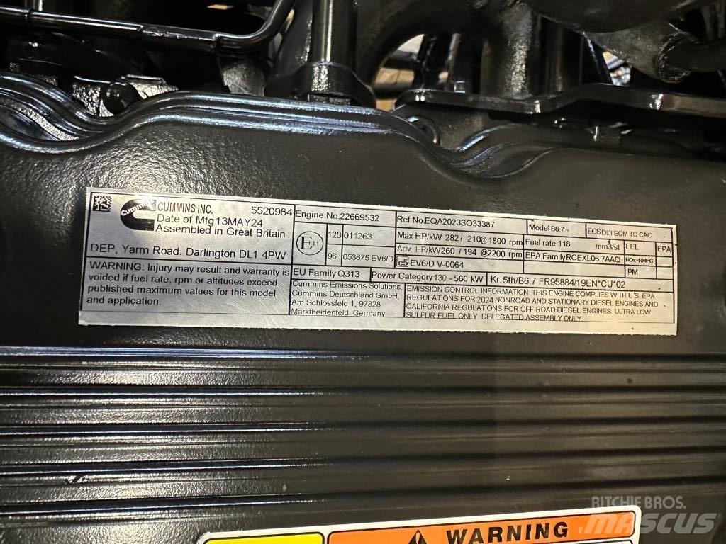Cummins B6.7 FR95884 Diger tarim makinalari