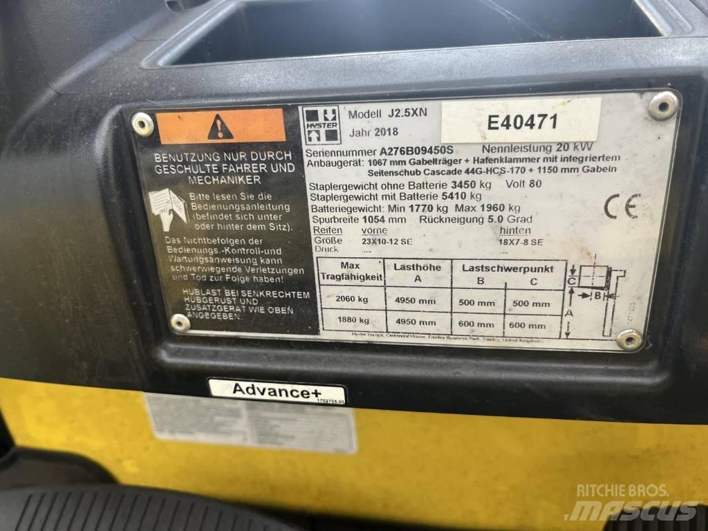 Hyster J2.5XN Elektrikli forkliftler