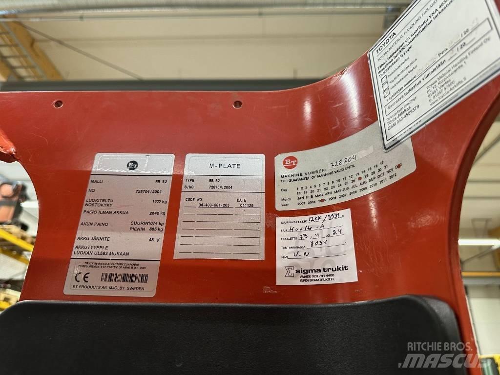 BT RR B 2 Reach truck - depo içi istif araçları
