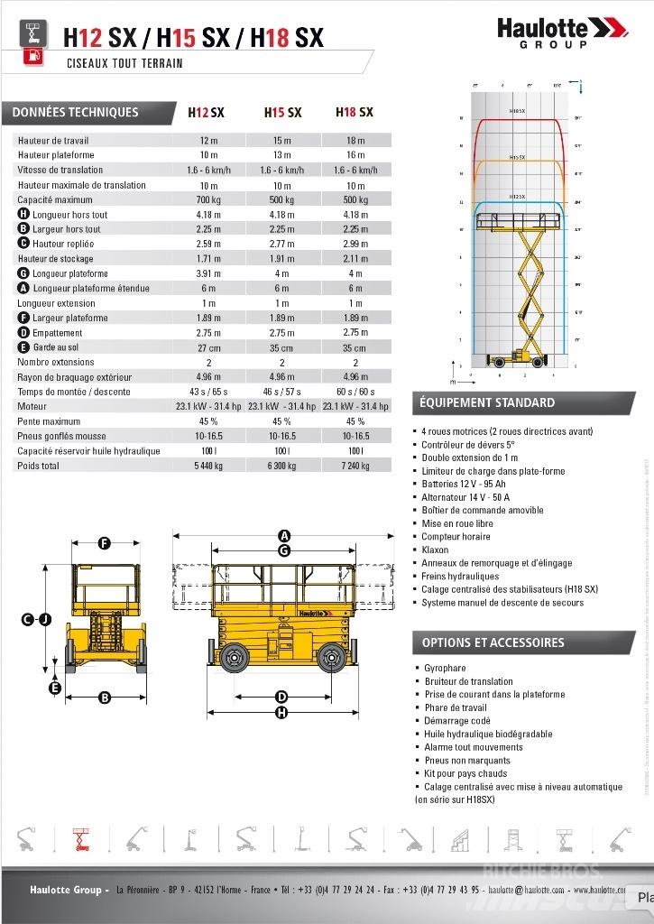 Haulotte H 15 SX Makasli platformlar