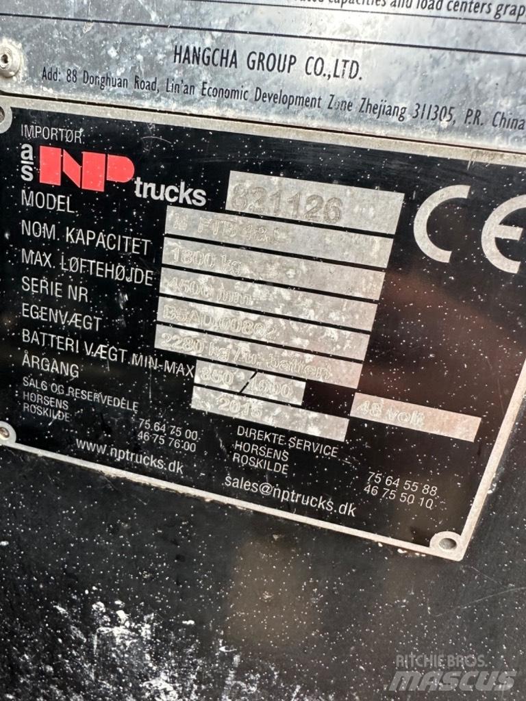 Hangcha FB18 Elektrikli forkliftler