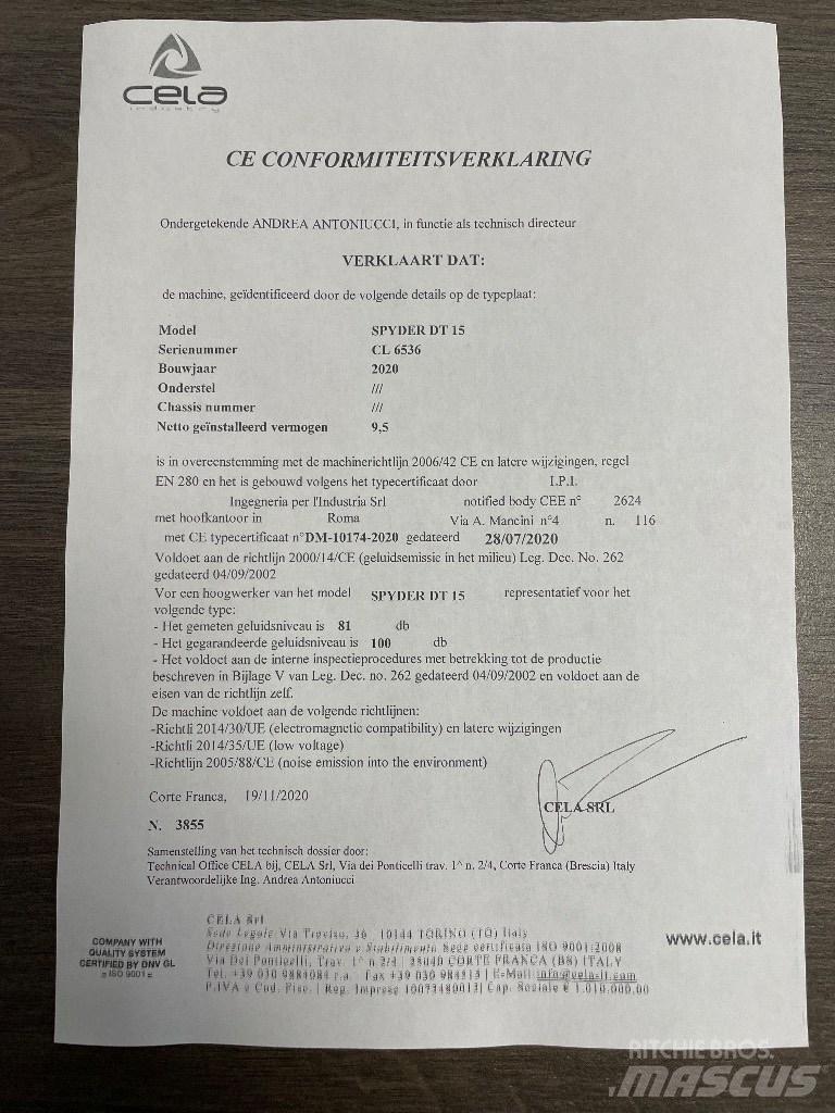 Cela DT 15 Körüklü personel platformları