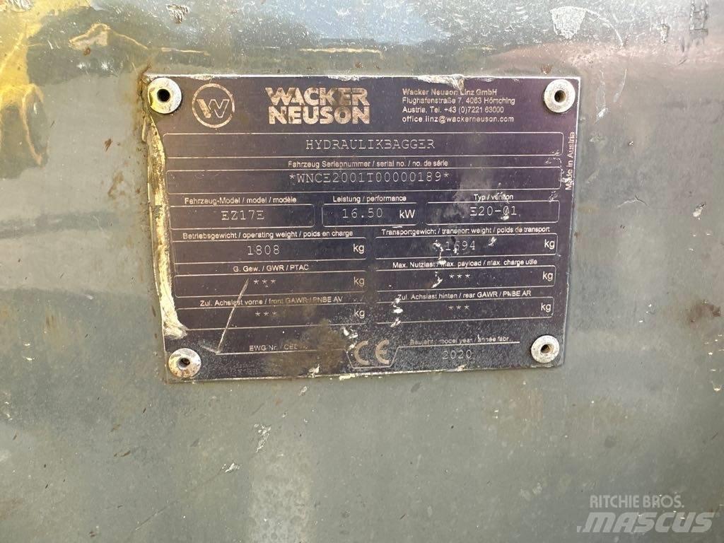 Wacker Neuson EZ17e Paletli ekskavatörler
