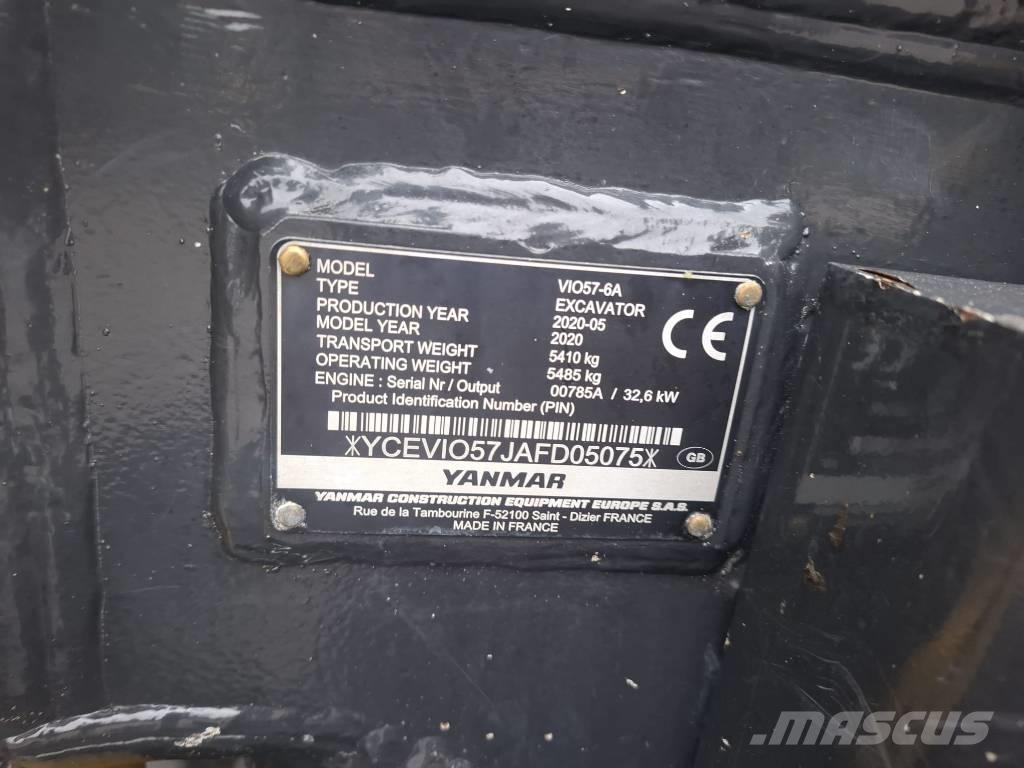 Yanmar Vio 57-6A Mini ekskavatörler, 7 tona dek