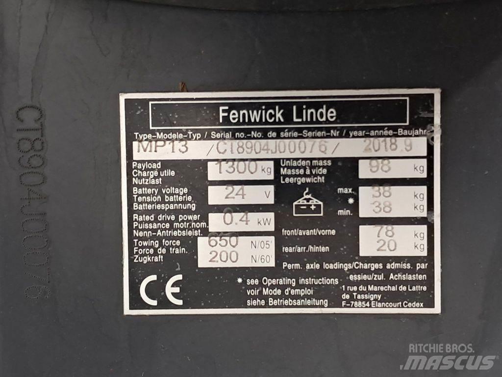 Linde MP13 Transpaletler