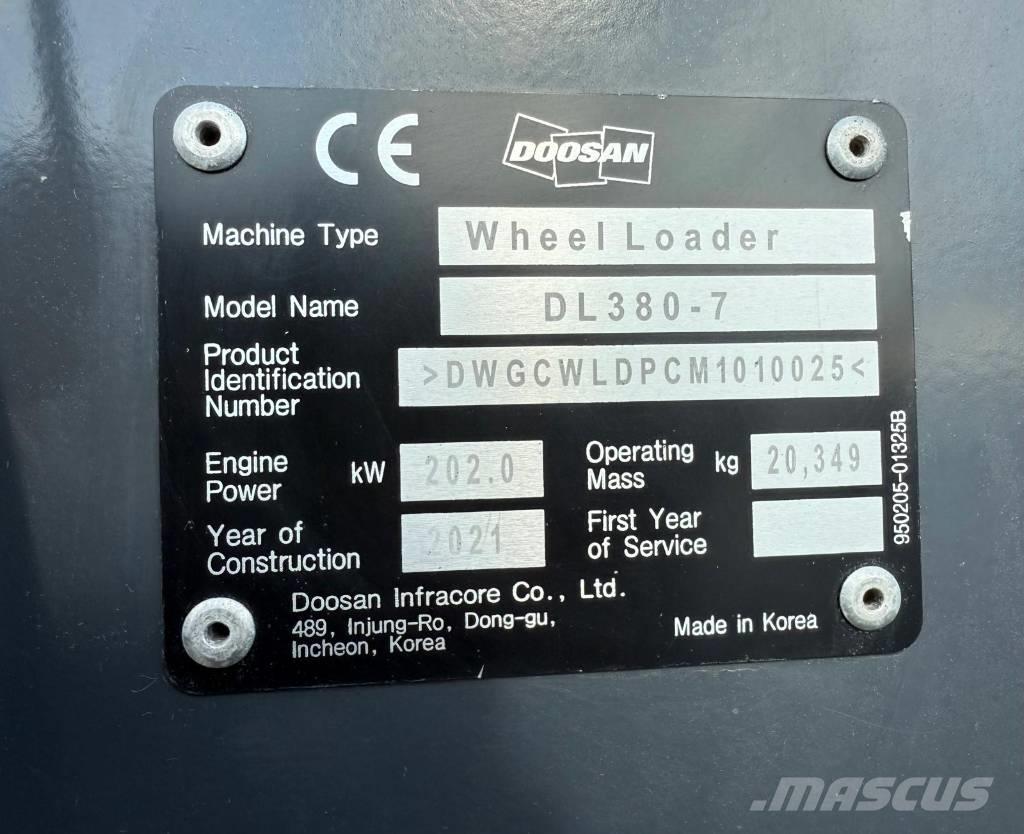 Doosan DL 380-7 Tekerlekli yükleyiciler