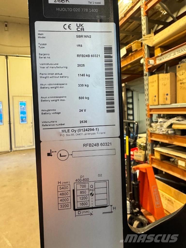 Mitsubishi SBR16N2 Akülü depo ekipmanları