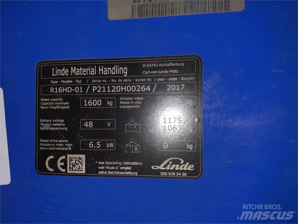 Linde R16HD Reach truck - depo içi istif araçları