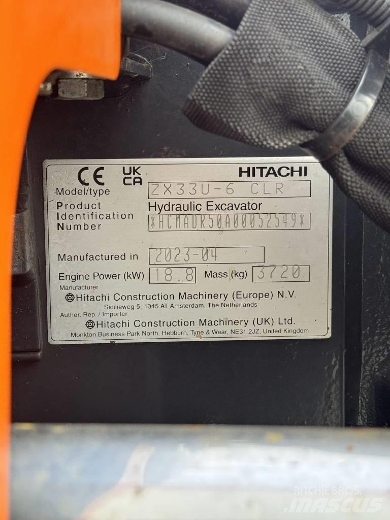 Hitachi ZX 33 U-6 Mini ekskavatörler, 7 tona dek