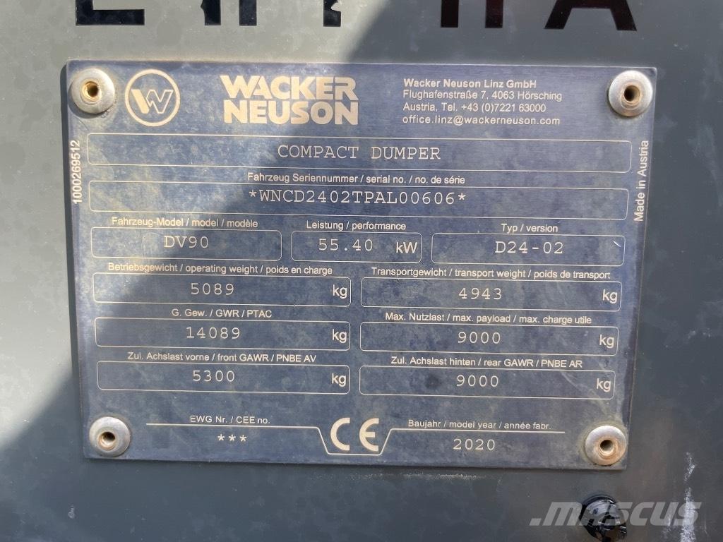 Wacker Neuson DV90 Belden kirma kamyonlar