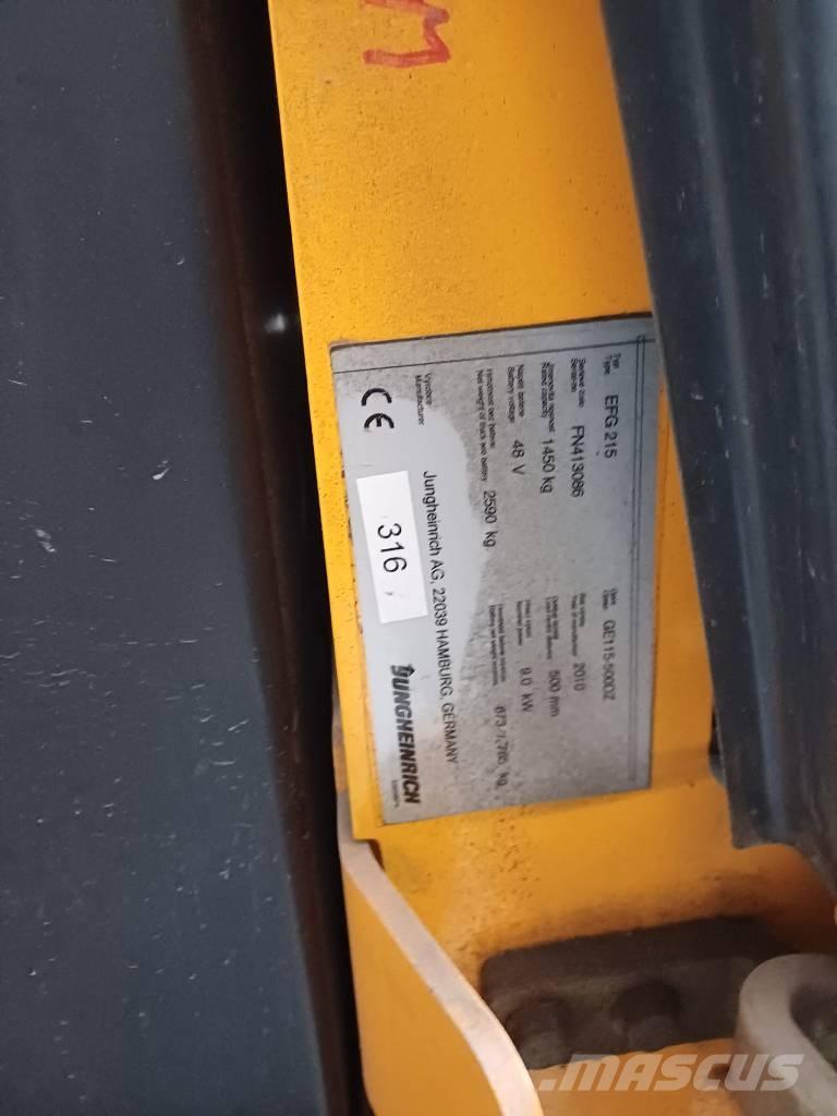 Jungheinrich EFG215 Elektrikli forkliftler