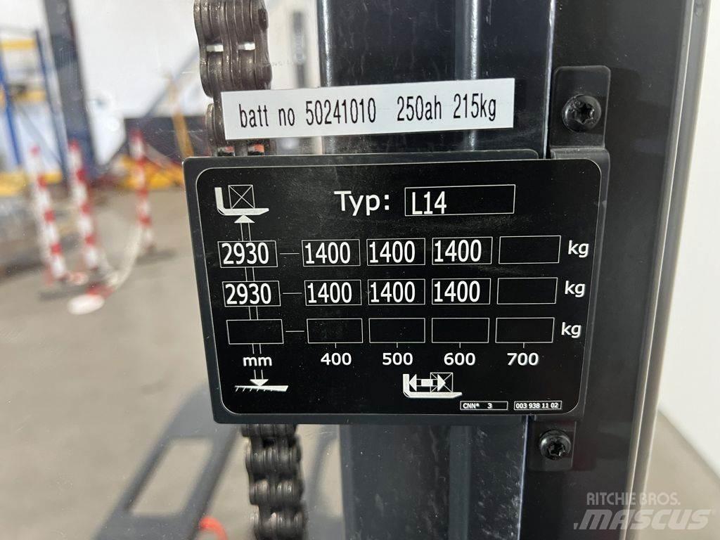 Linde L14 Yaya kumandali istif makinasi