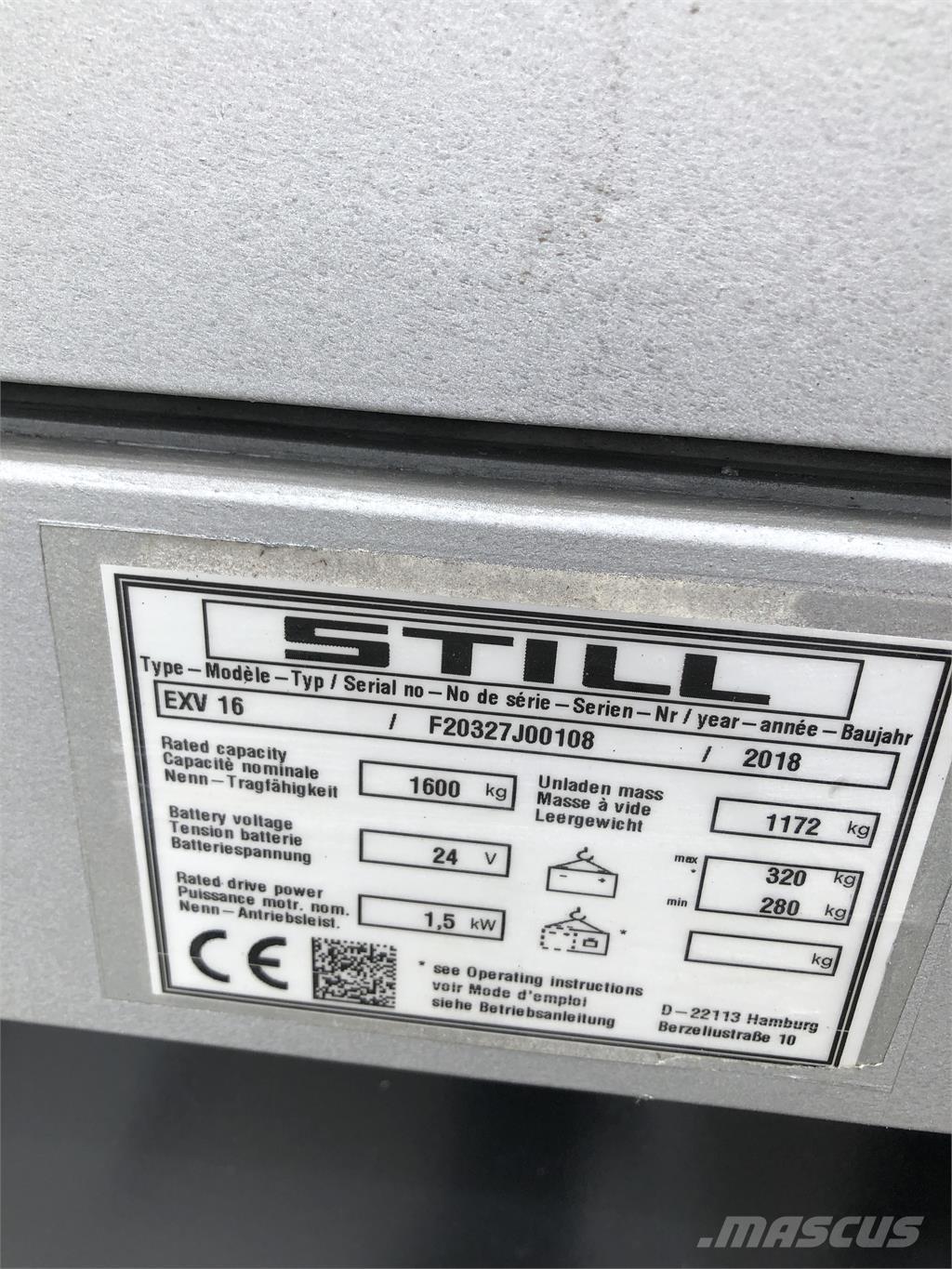 Still EXV 16 Akülü depo ekipmanları