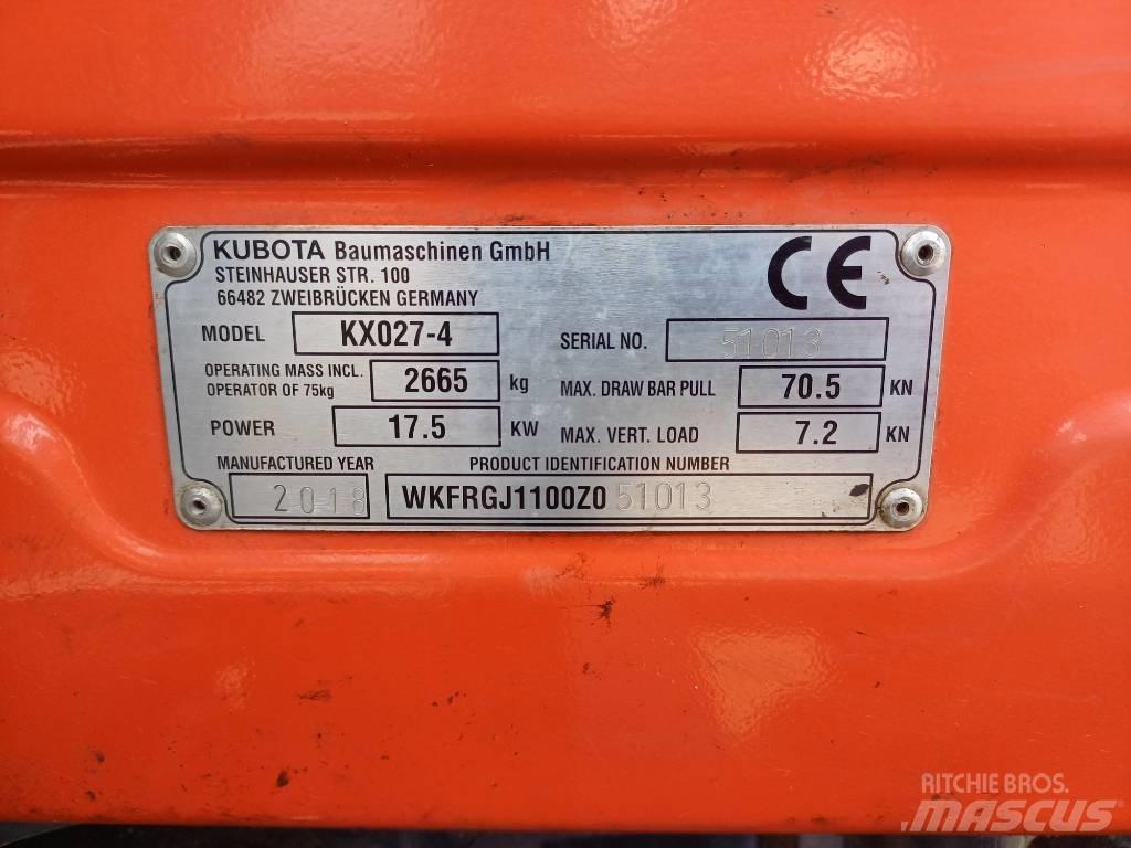 Kubota KX027-4 Mini ekskavatörler, 7 tona dek