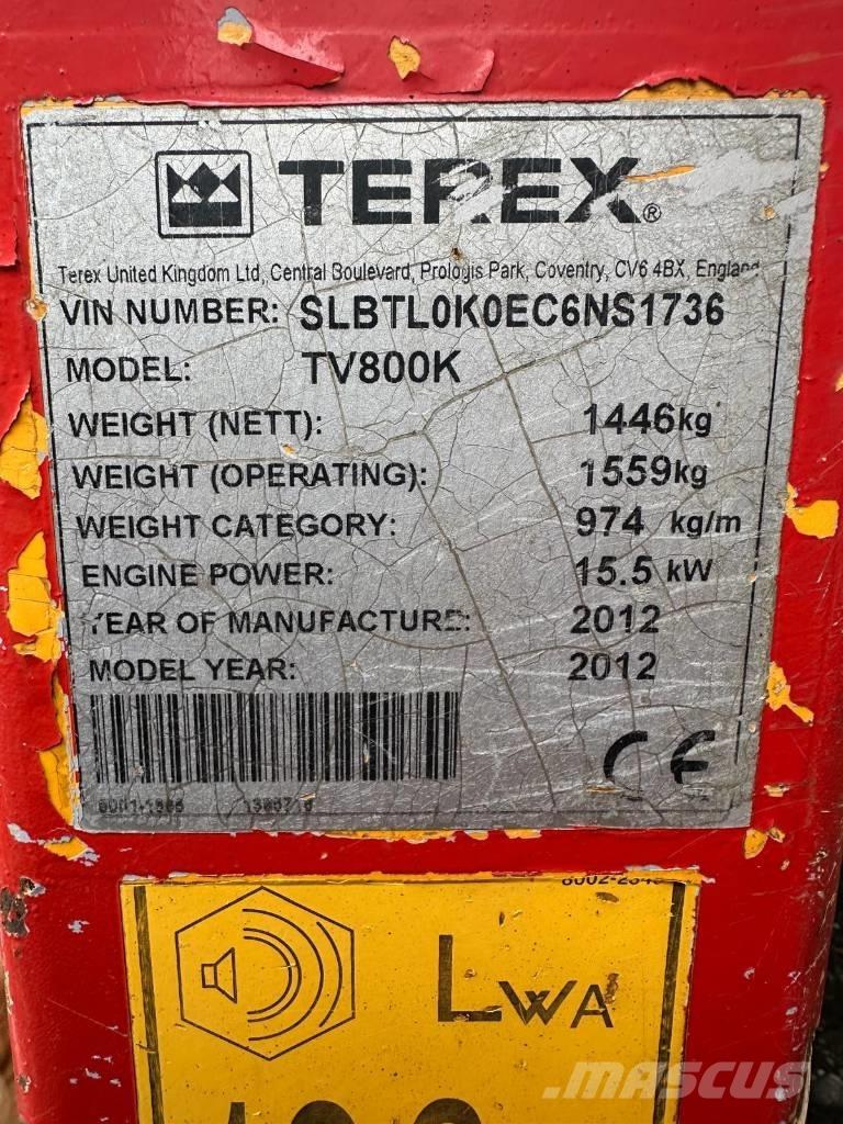 Terex TV 800 Çift tamburlu silindirler
