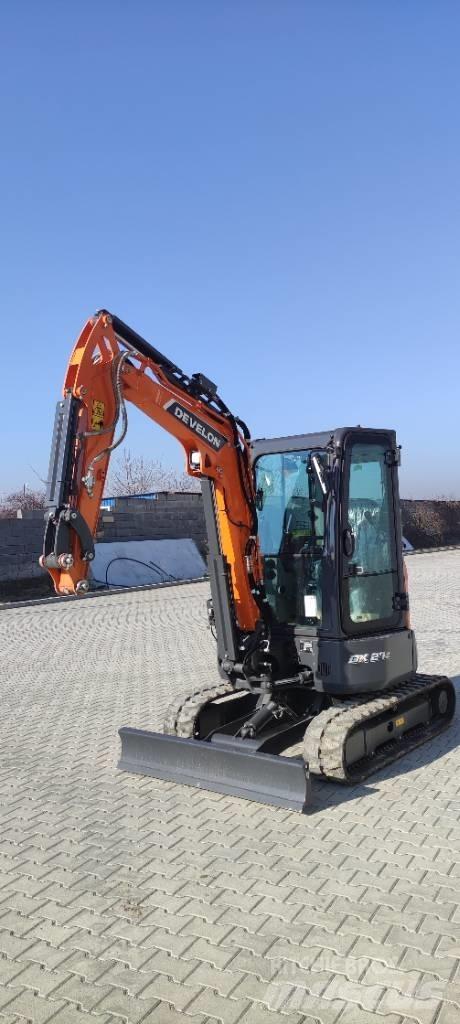 Develon DX 27 Z-7 Mini ekskavatörler, 7 tona dek