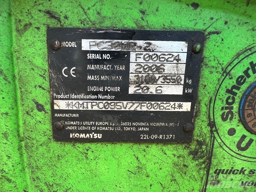 Komatsu PC 30 MR-2 Mini ekskavatörler, 7 tona dek