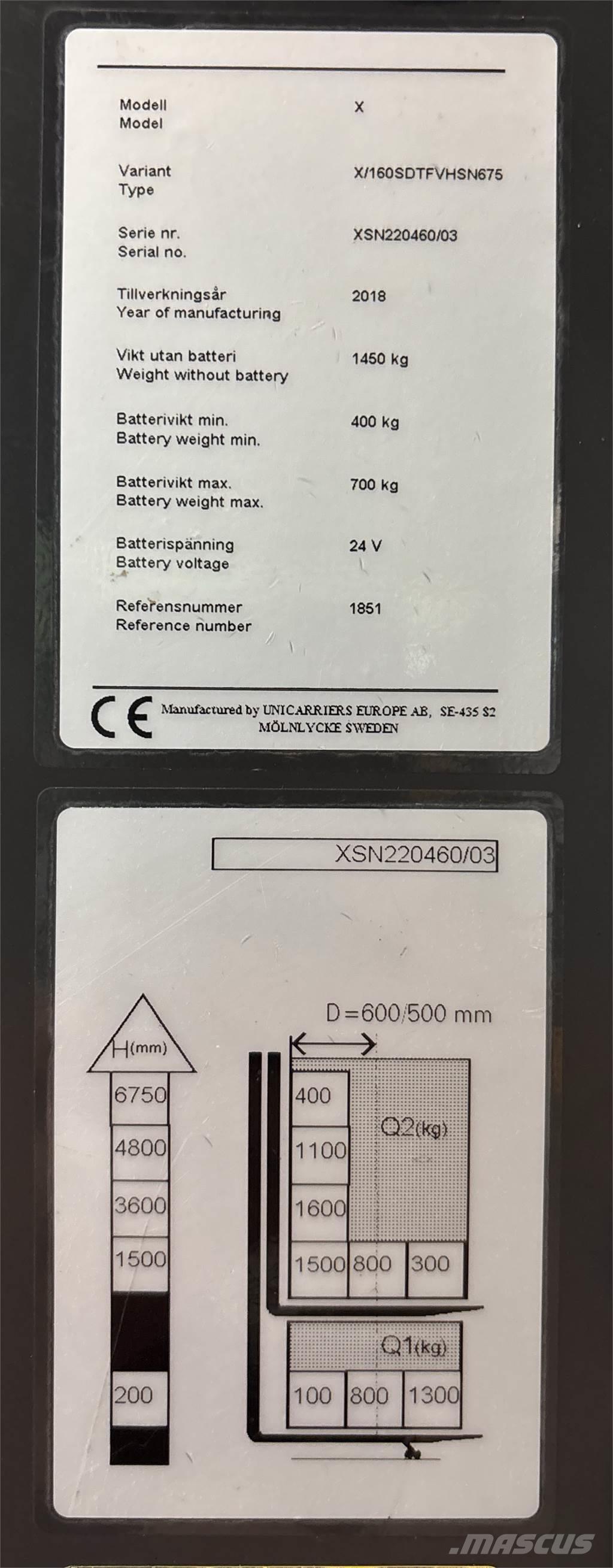Atlet X160 Yaya kumandali istif makinasi