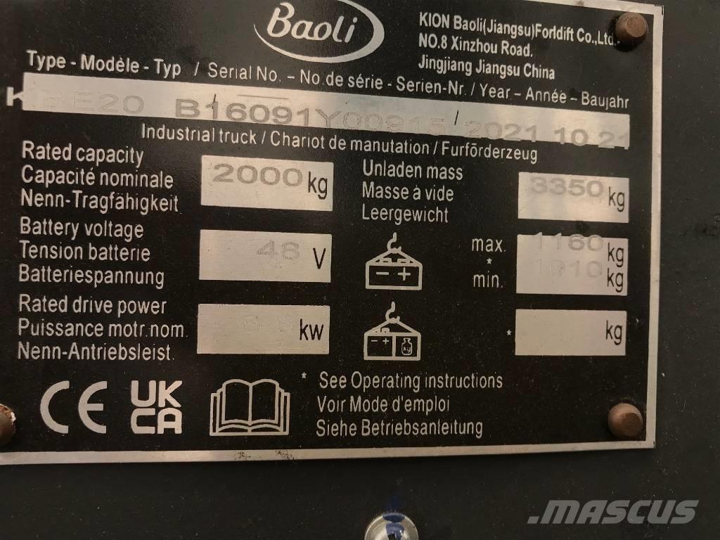 Baoli KBE 20-N Elektrikli forkliftler