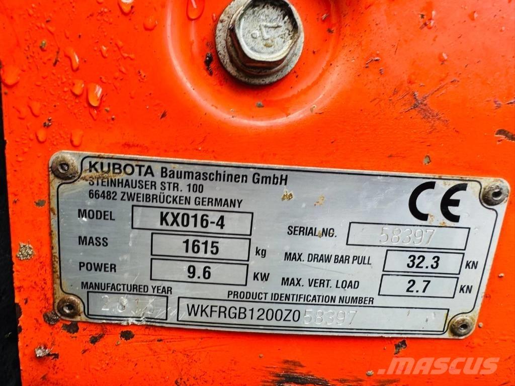 Kubota KX 016-4 Mini ekskavatörler, 7 tona dek