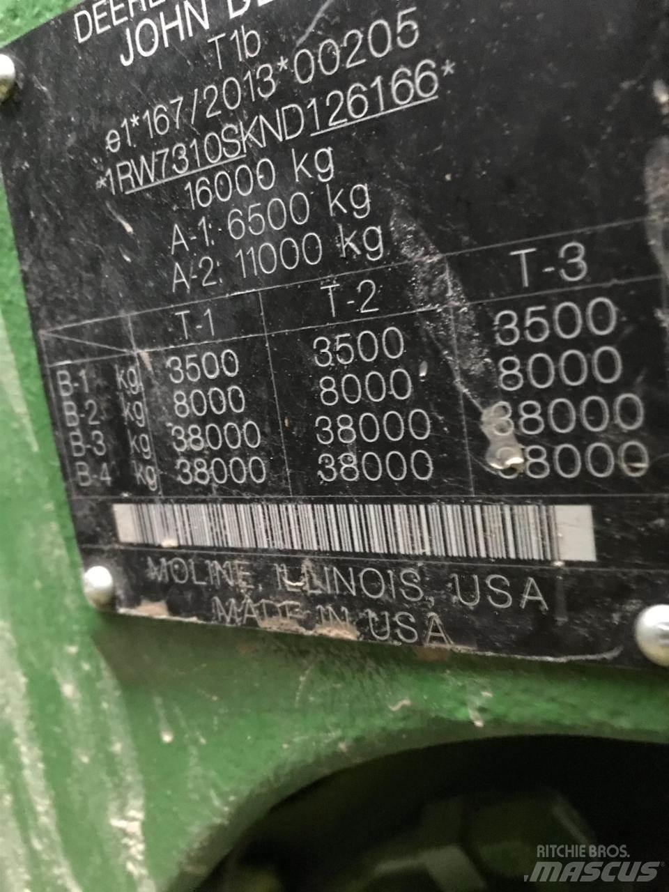 John Deere 7R 310 Traktörler