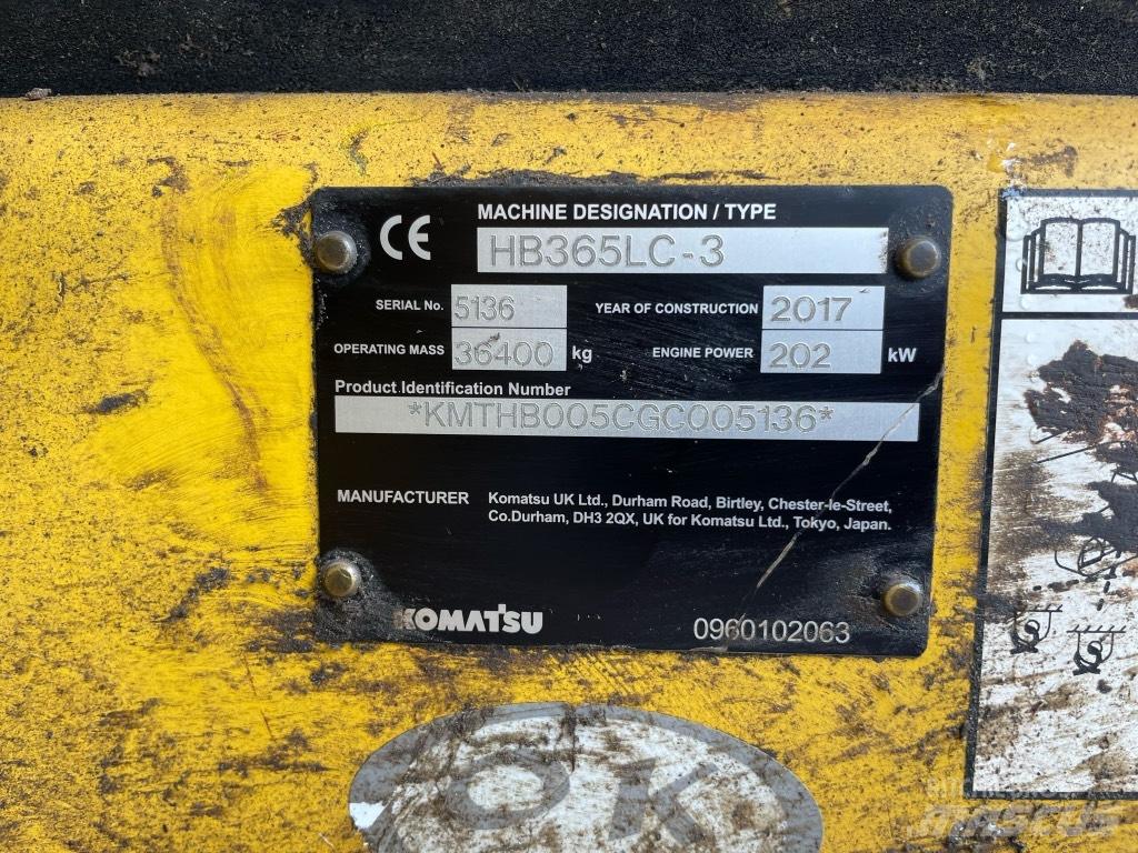 Komatsu HB 365 LC3 Paletli ekskavatörler