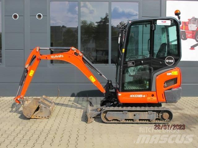 Kubota KX 018-4 Mini ekskavatörler, 7 tona dek