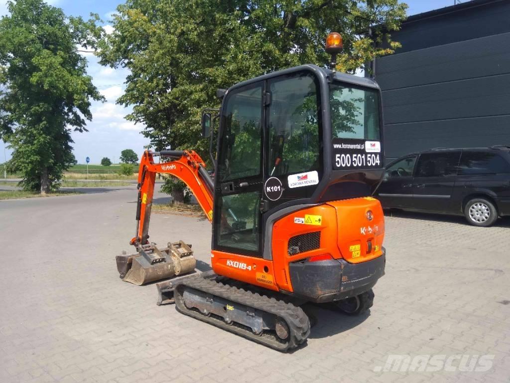 Kubota KX 018-4 Mini ekskavatörler, 7 tona dek
