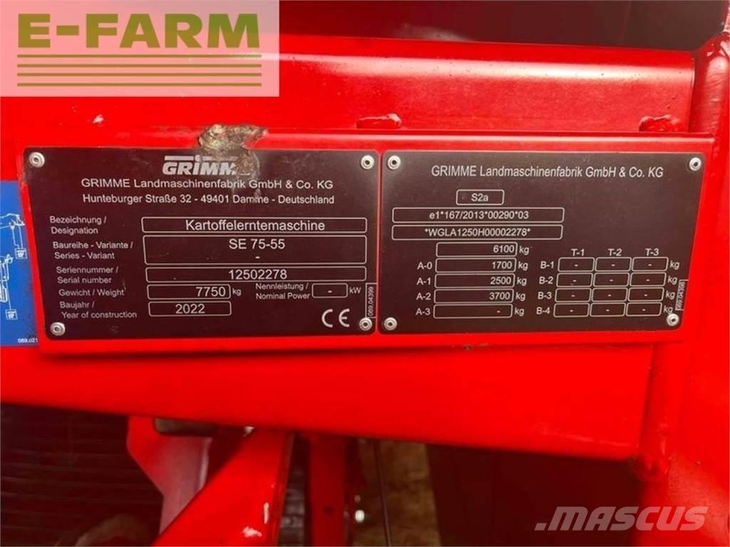 Grimme se 75-55 sb Patates hasat makinalari