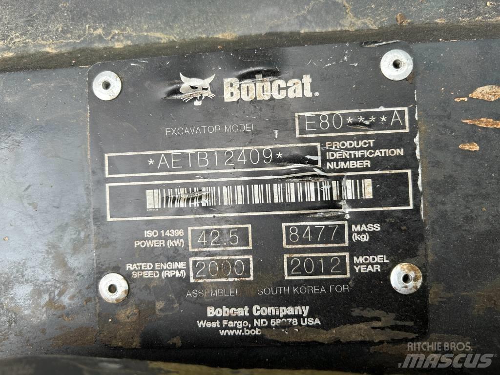 Bobcat E 80 Paletli ekskavatörler
