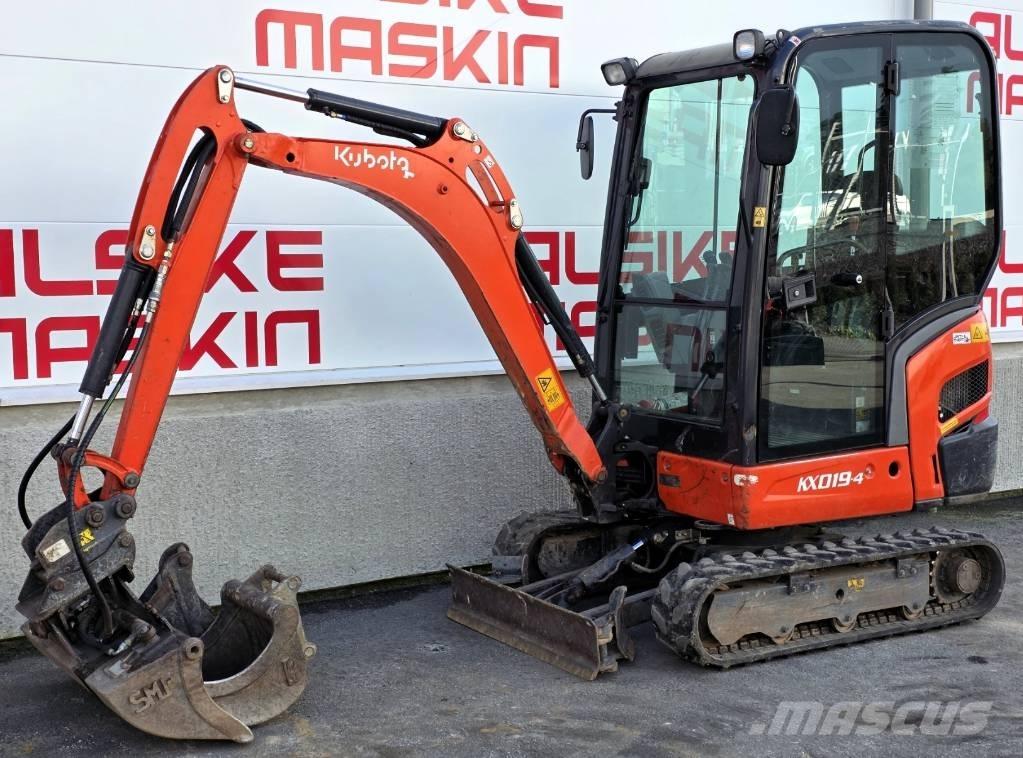 Kubota KX 019-4 Mini ekskavatörler, 7 tona dek