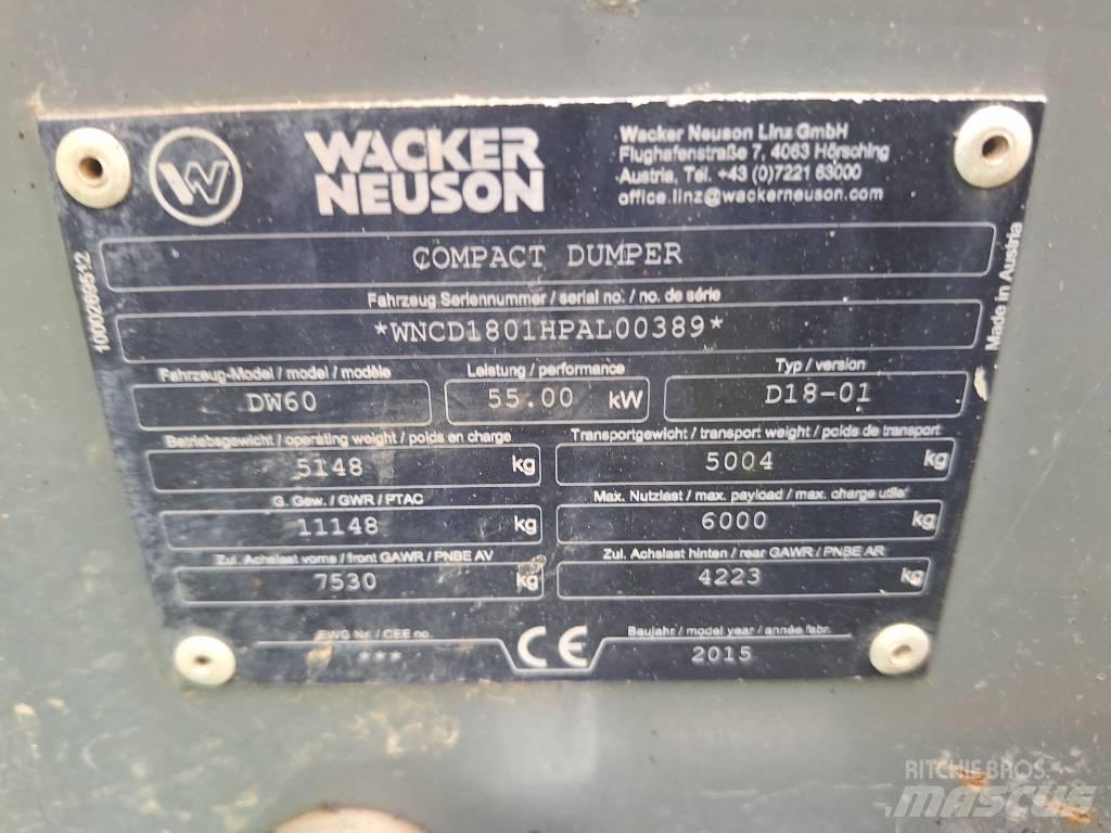 Wacker Neuson DW 60 Belden kirma kamyonlar