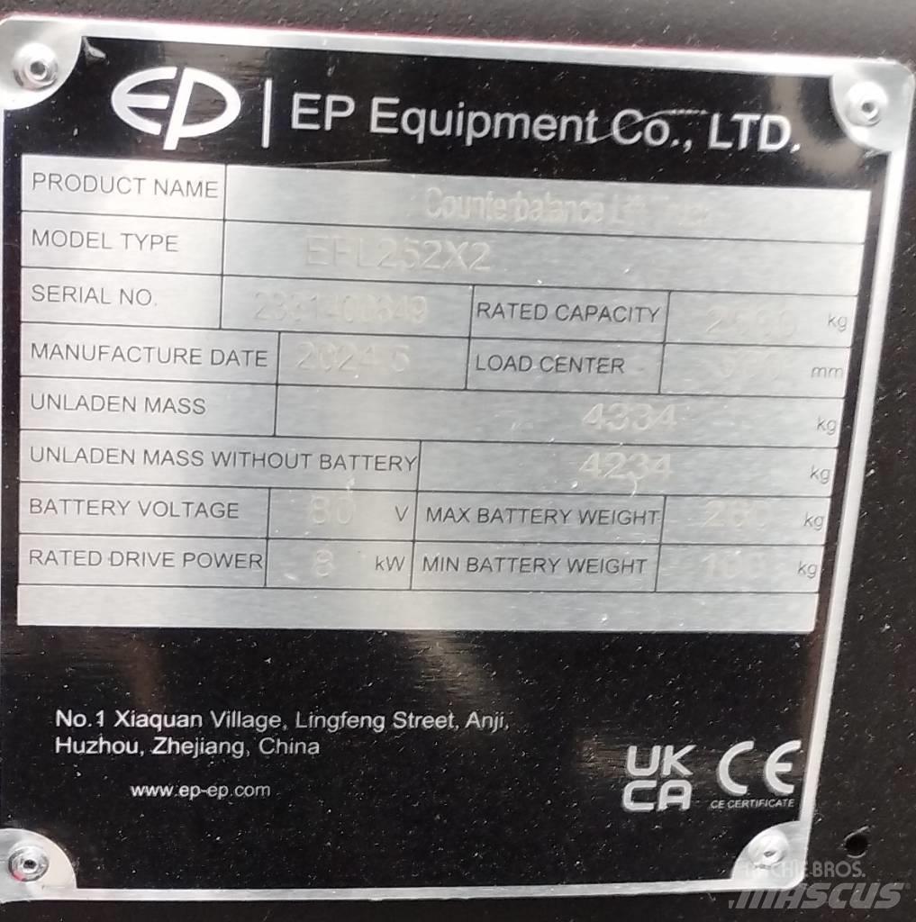 EP EFL 252 X LI-ON Elektrikli forkliftler