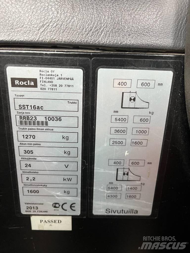 Rocla SST 16 AC Akülü depo ekipmanları
