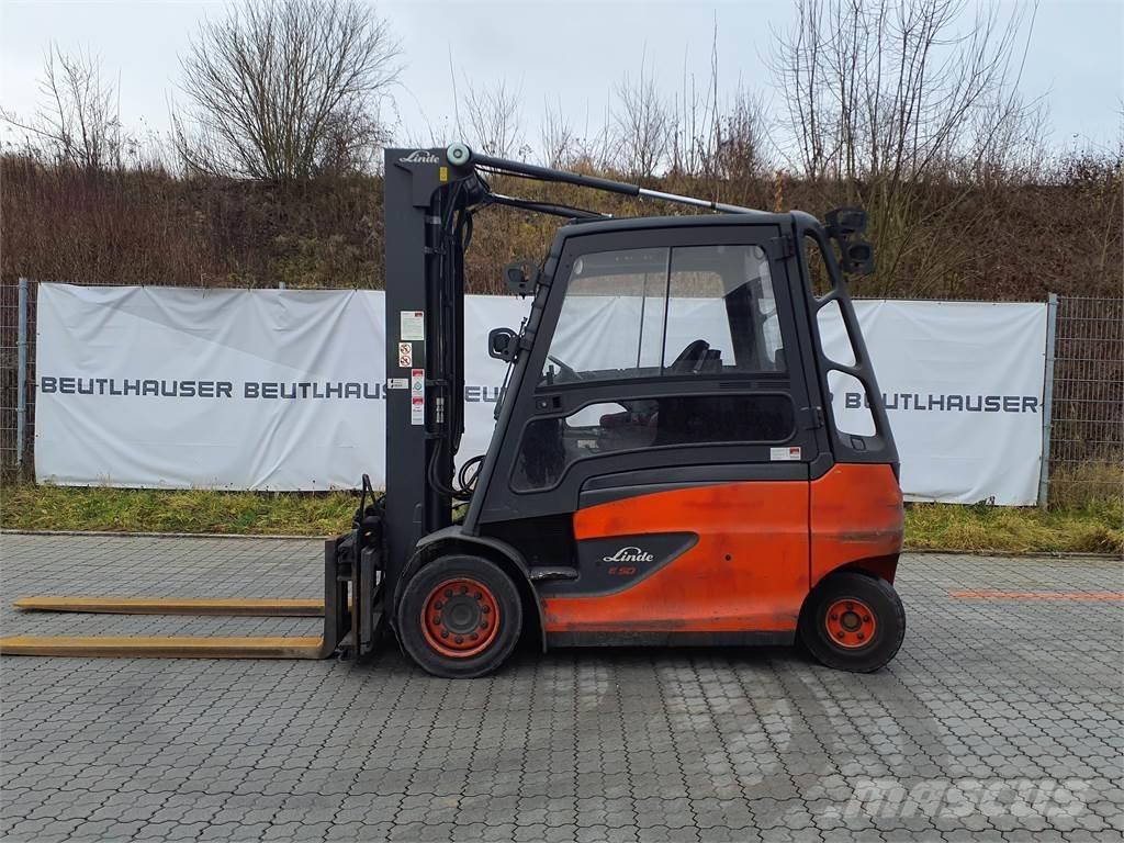 Linde E50HL Elektrikli forkliftler