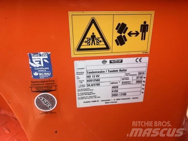Hamm HD 13 VV, Vält Çift tamburlu silindirler