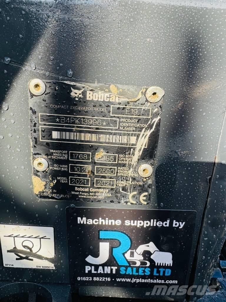 Bobcat E 19 Mini ekskavatörler, 7 tona dek