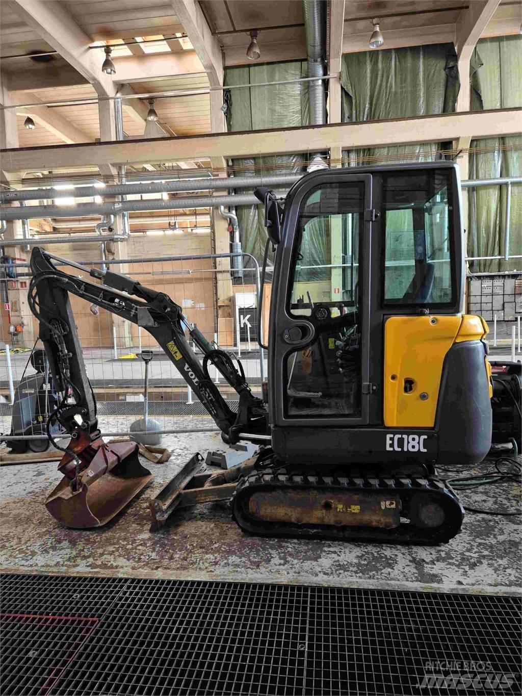Volvo EC18C Mini ekskavatörler, 7 tona dek