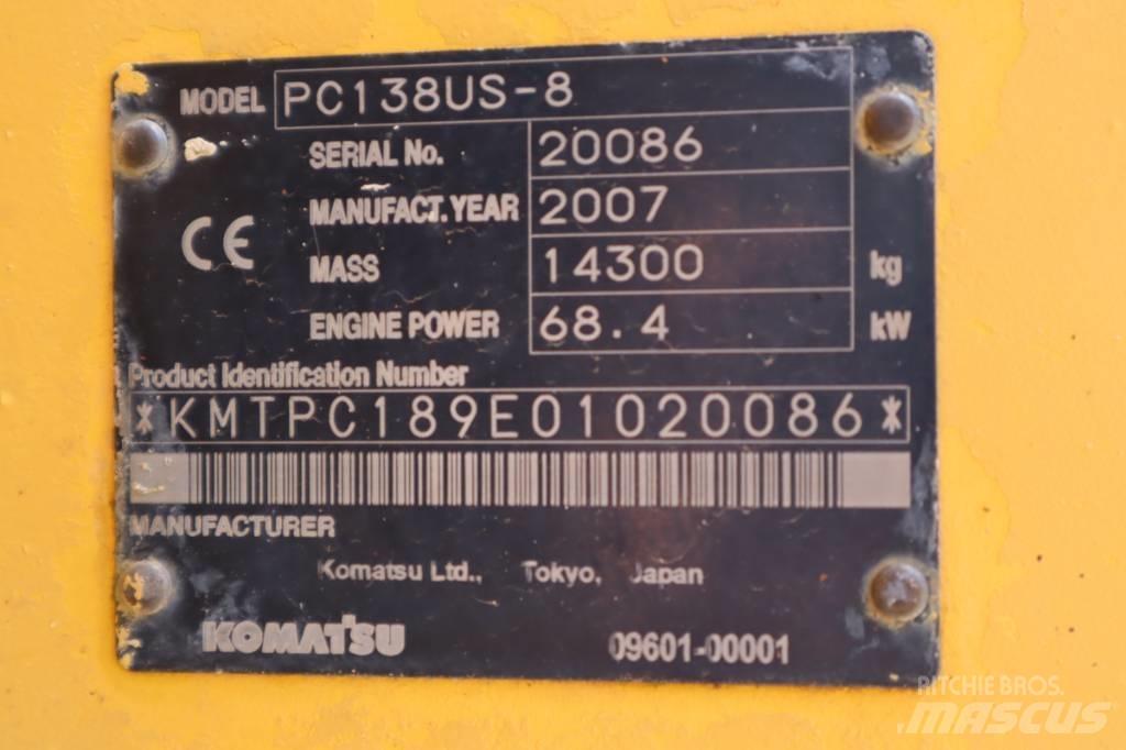 Komatsu PC138US-8 Paletli ekskavatörler
