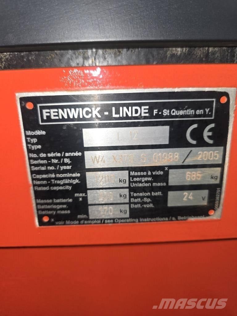 Linde L 12 Akülü depo ekipmanları