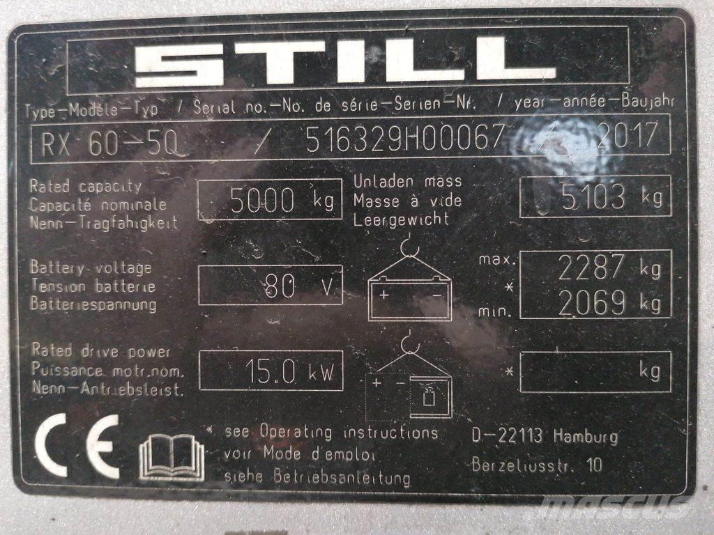 Still RX60-50 Elektrikli forkliftler