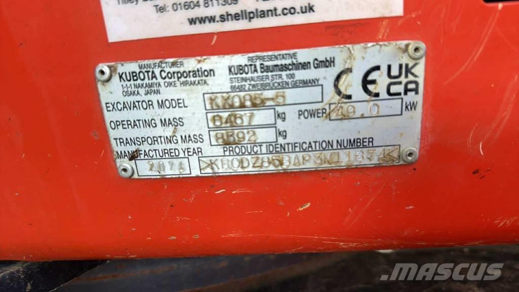 Kubota KX 080-5 Midi ekskavatörler 7 - 12 t