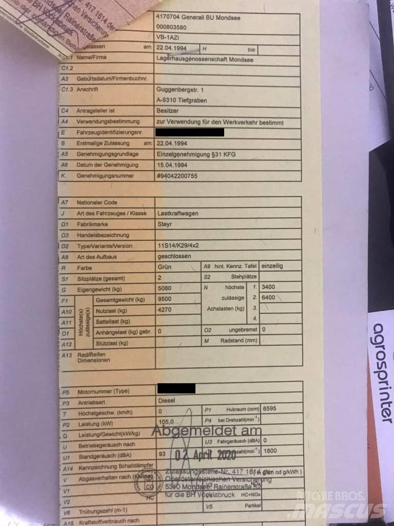 Steyr 9S14 Boşaltma römorkları