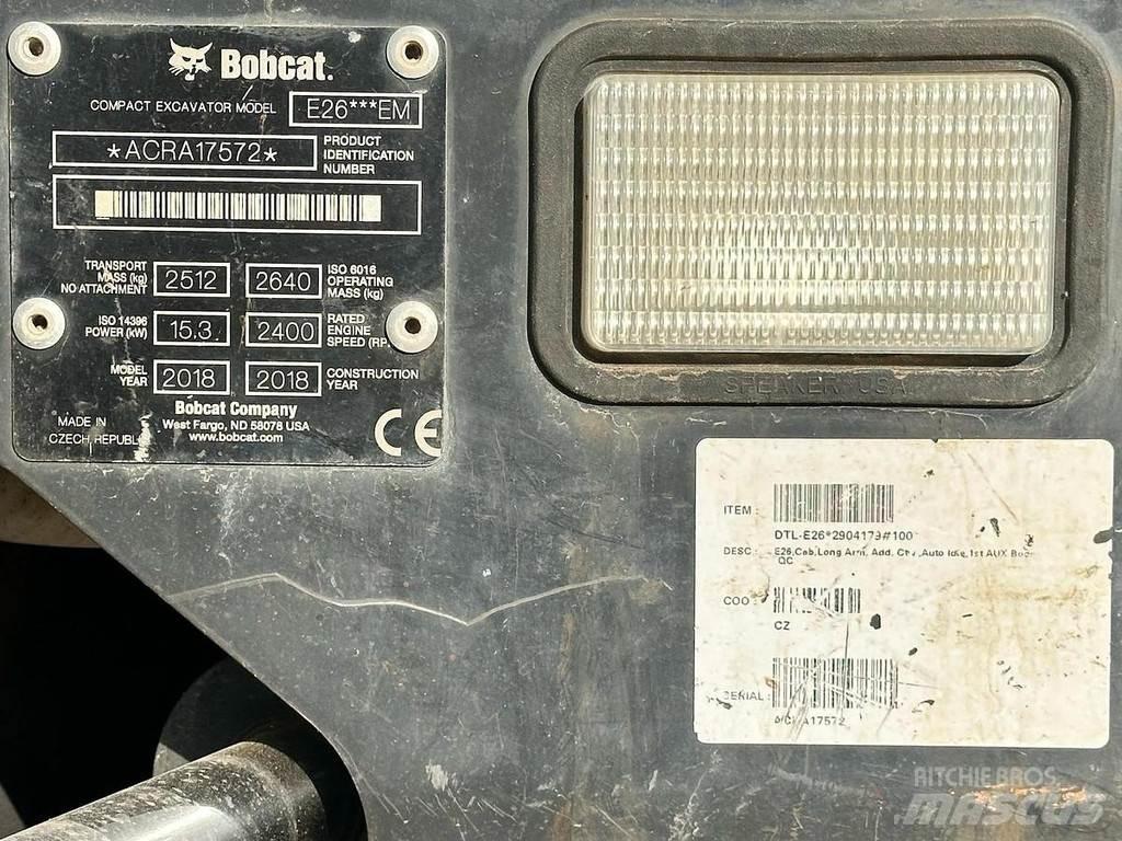 Bobcat E26 Mini ekskavatörler, 7 tona dek