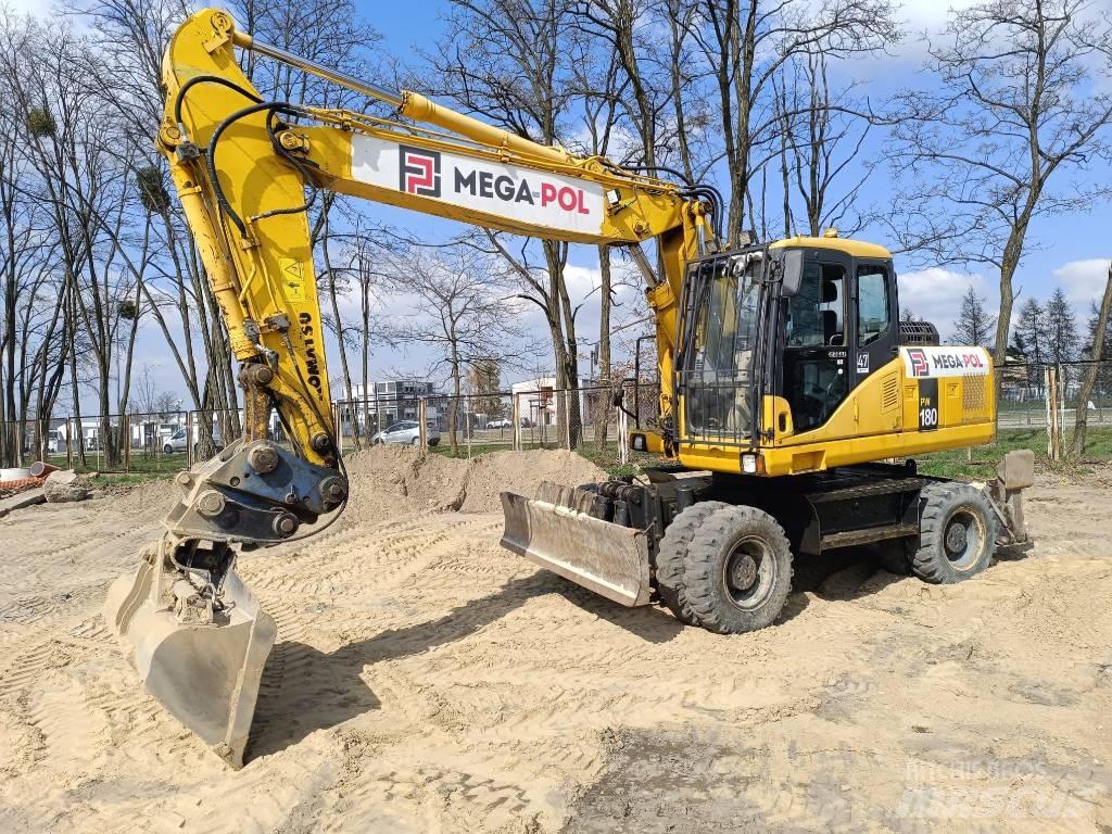 Komatsu PW180-7E0 Lastik tekerli ekskavatörler